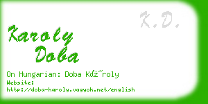 karoly doba business card